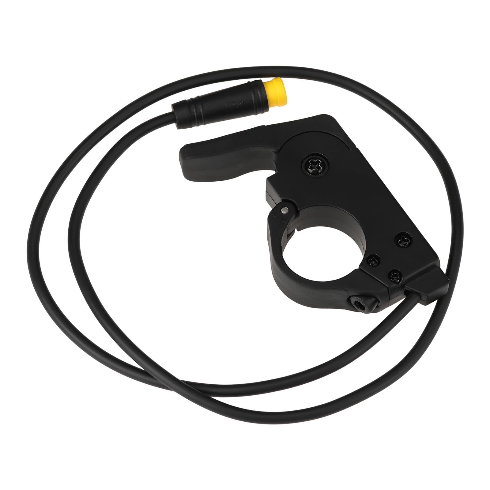EMSea 22.2mm Electric Scooter Thumb Throttle with Yellow Round Plug 33cm Cable Length 24-72V for E-Bikes