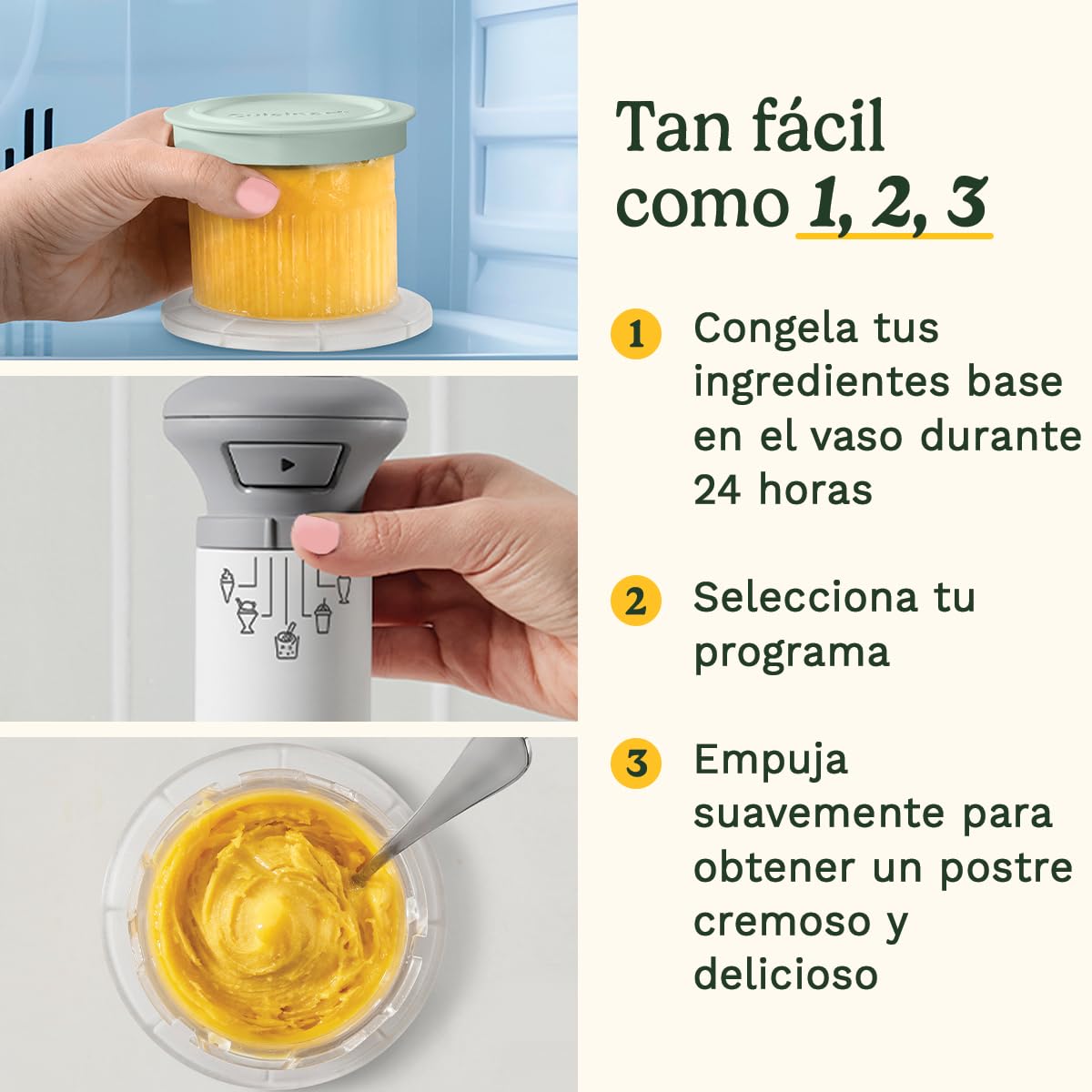 Cuisinart FreezeWand – Máquina de helados 5 en 1: Helado, sorbete, batido, granizado, mezclas, Vegana, sin lácteos, Lista en 5 min, Compacta y portátil, Bol de congelación instantánea 3X240ml - 5