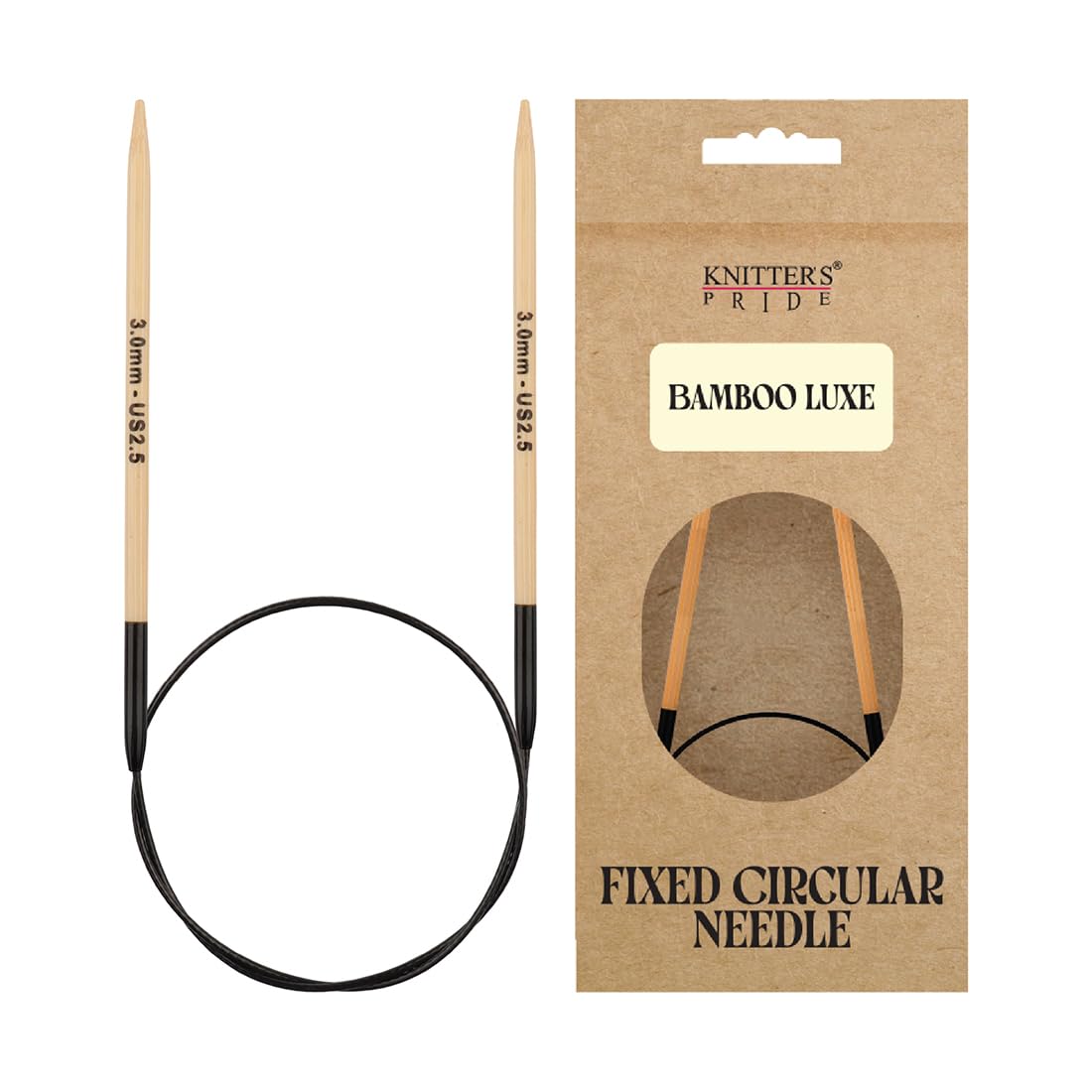 Knitter's Pride Bamboo Luxe Circular Needle 80 cm 3.00 mm - 1 piece