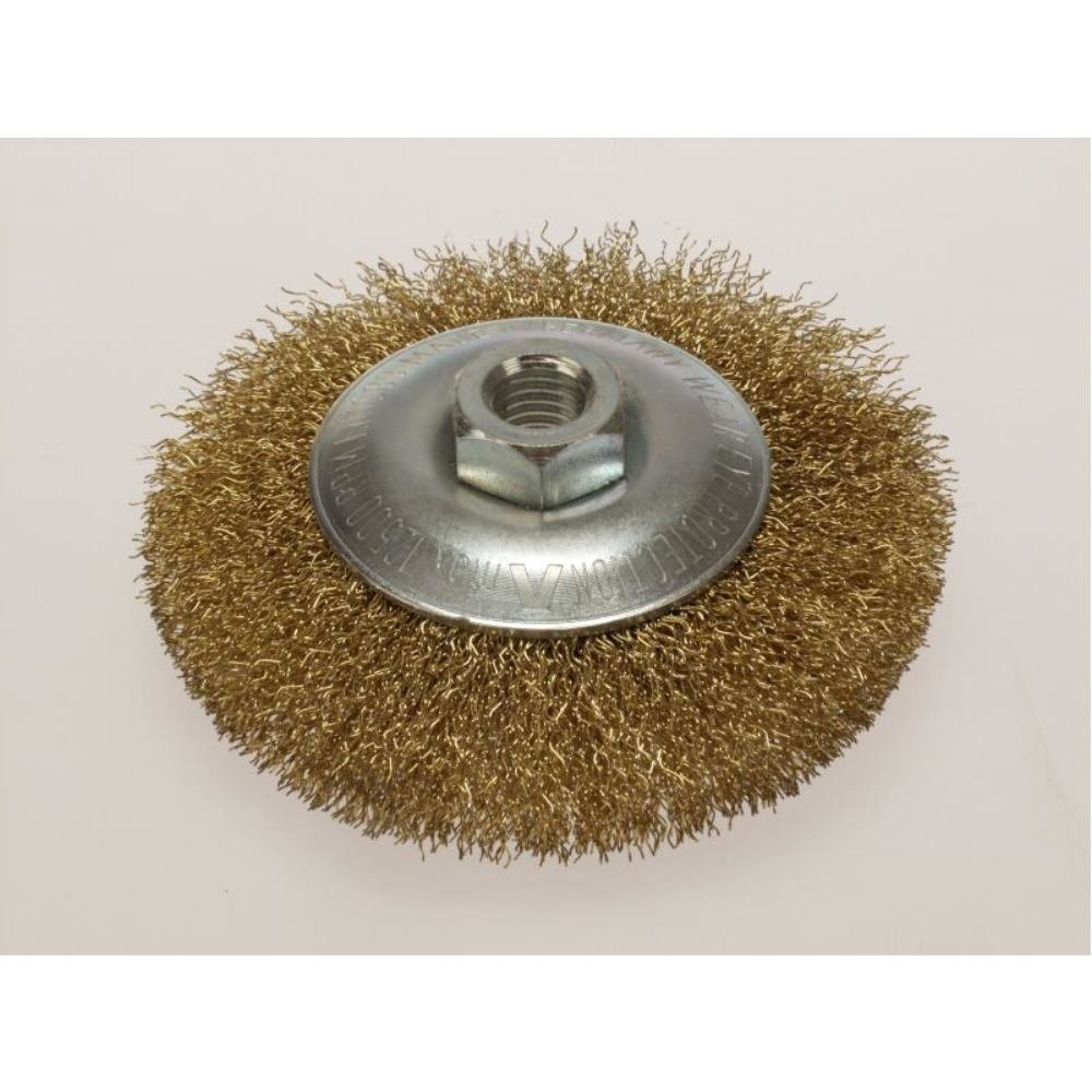 Lessmann Kegelbürsten Drm 100 x 10 MM Brass Wire 0,30 MM; weight STM Weight 14 M