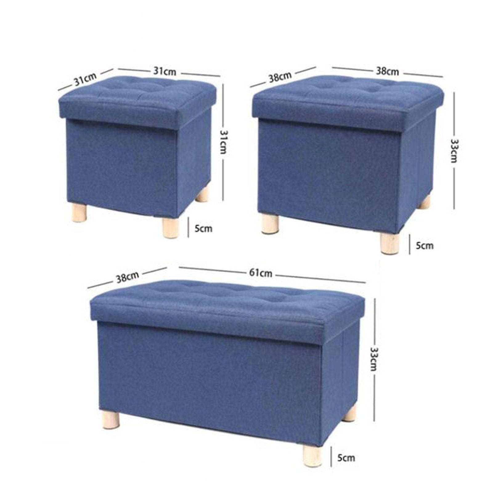 Podnóżek Podnóżek Składany Schowek Podnóżek Domowy Podnóżek Sofa Stołek Nadaje Się Do Salonu Sypialni Patio-60X38X34Cm, Brązowy(Brązowy-60x38x34cm)