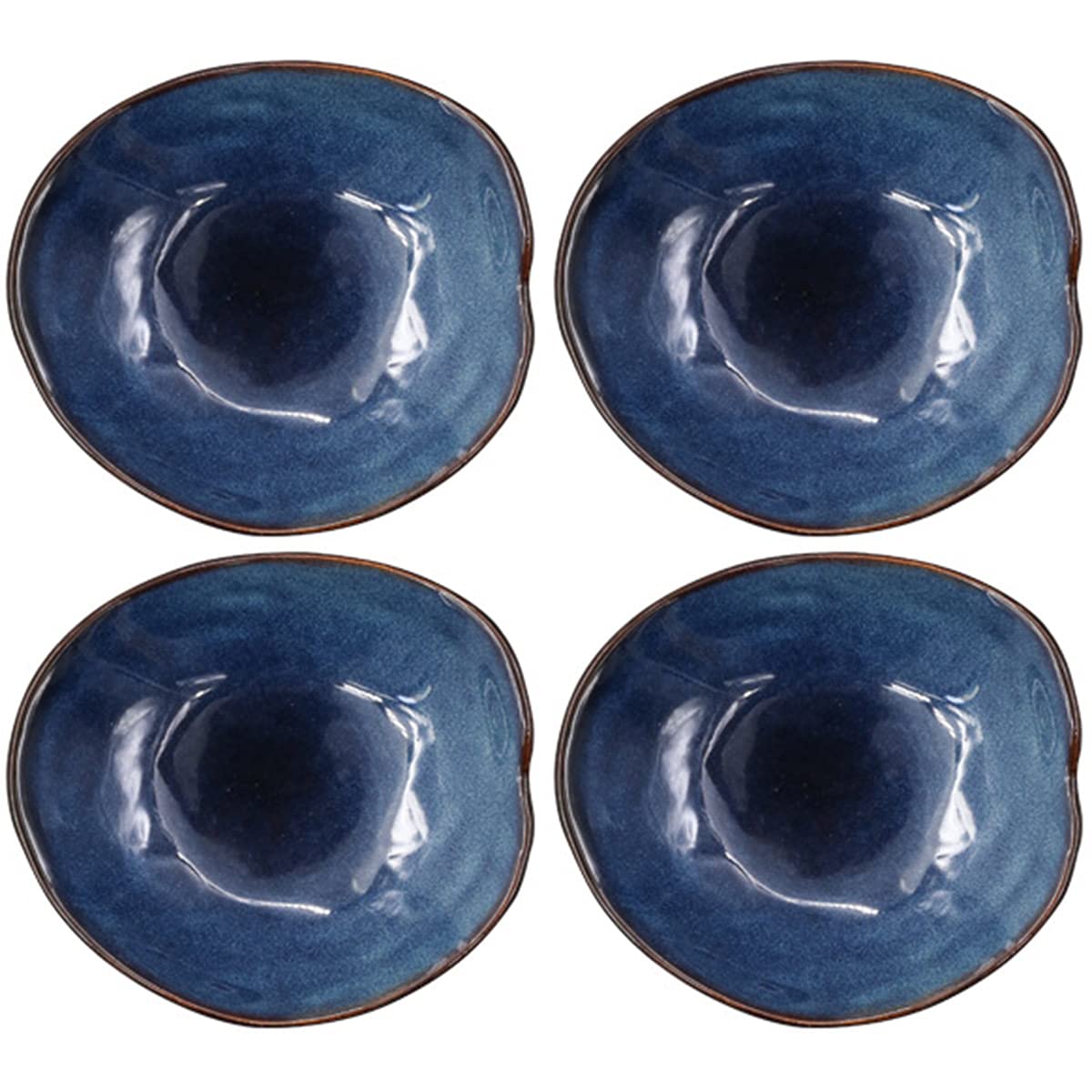 Sizikato 4 Ciotoline In Ceramica Retrò A Righe – Da 10 Cm Per Salse, Snack, Sushi, Dessert E Frutta - 3