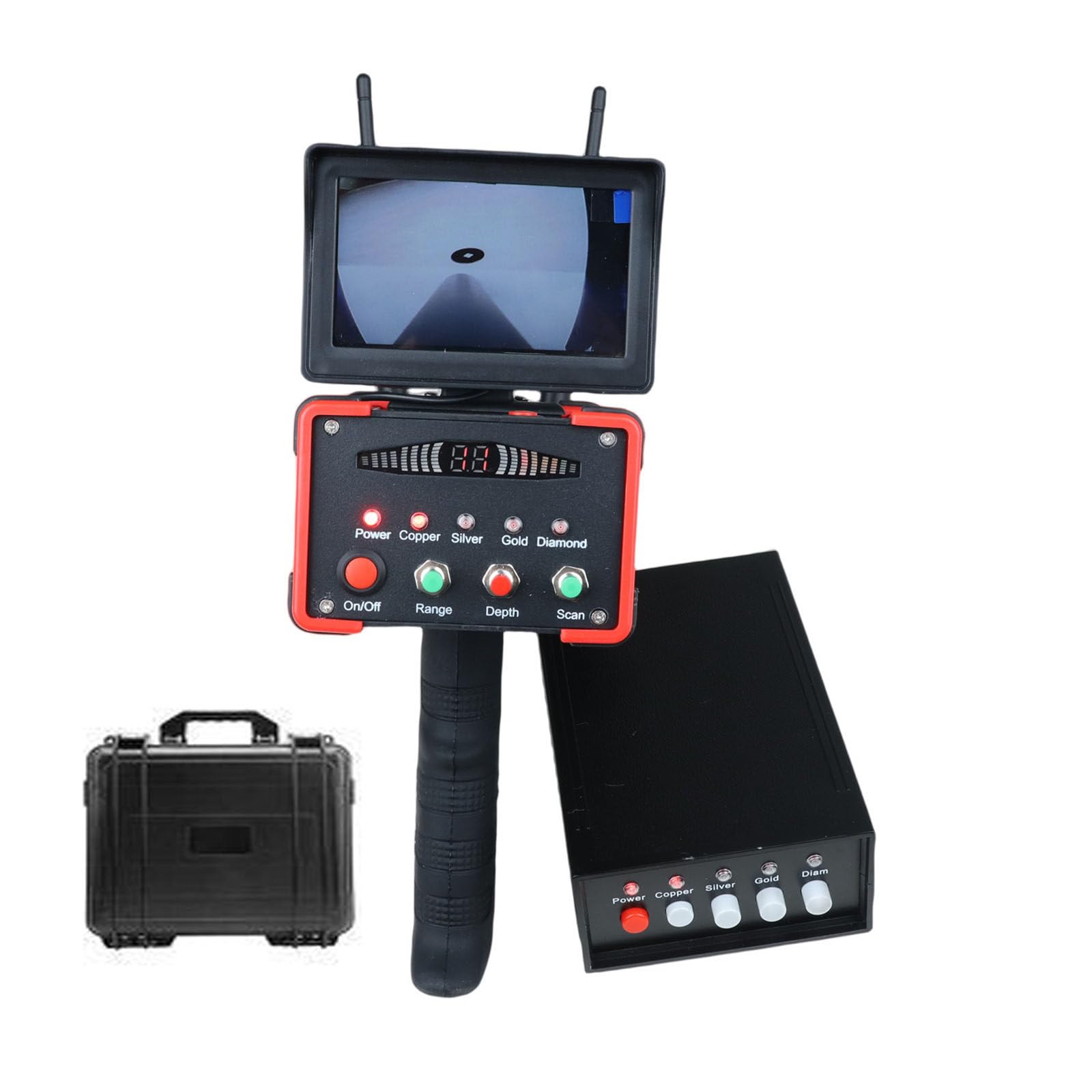 Détecteur de métaux professionnel avec écran HD pour or argent cuivre
