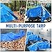 GliCraft 2 Pack 10 x 20 ft 5.5 Mil Large Tarps Heavy Duty Waterproof Tarp Multi Purpose Tent Cover for Home Boats Cars Camping Patio Furniture Roof Emergency Rain Protective Cover, Blue