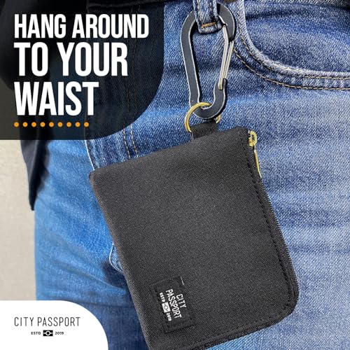 Portable, Foldable, and Lightweight Zipper Case for Cards, ID, Money Multi Storage Travel Organizer (Japanese Pattern Blue)4