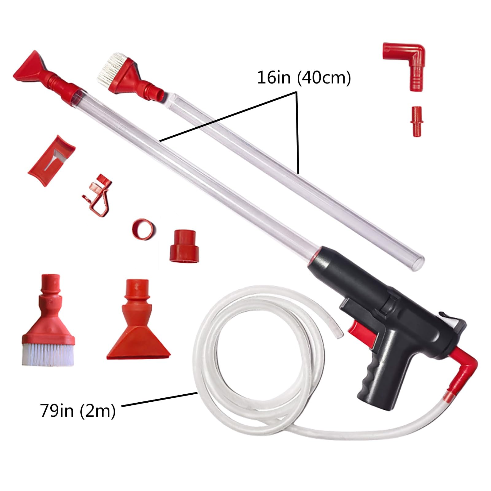 Manguera De Sifón Manual, Limpiador De Peceras De Nivel De Agua Ultrabajo con Abrazadera Controladora De Manguera De Agua, Herramientas De Limpieza De Peceras