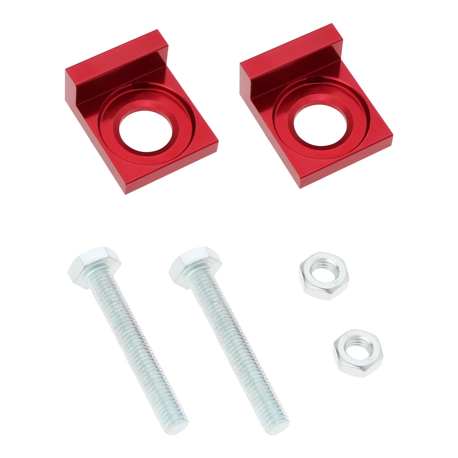2pcs Motorcycle Chain Tensioner – 15mm Hole, CNC Black Tensioner Block For Dirt Bikes 50cc–160cc