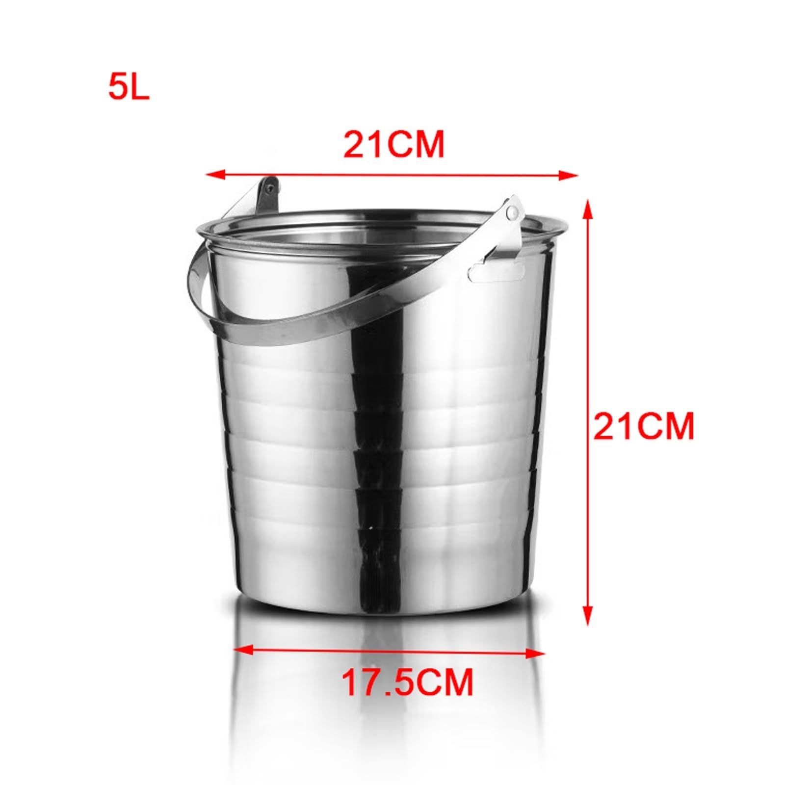 Secchiello per Il Ghiaccio Secchiello per Il Ghiaccio in Acciaio Inossidabile Isolato con Maniglia Portatile e Comoda, Ideale per Cocktail Bar, Feste, Vino Fresco, secchielli per Il Ghiaccio