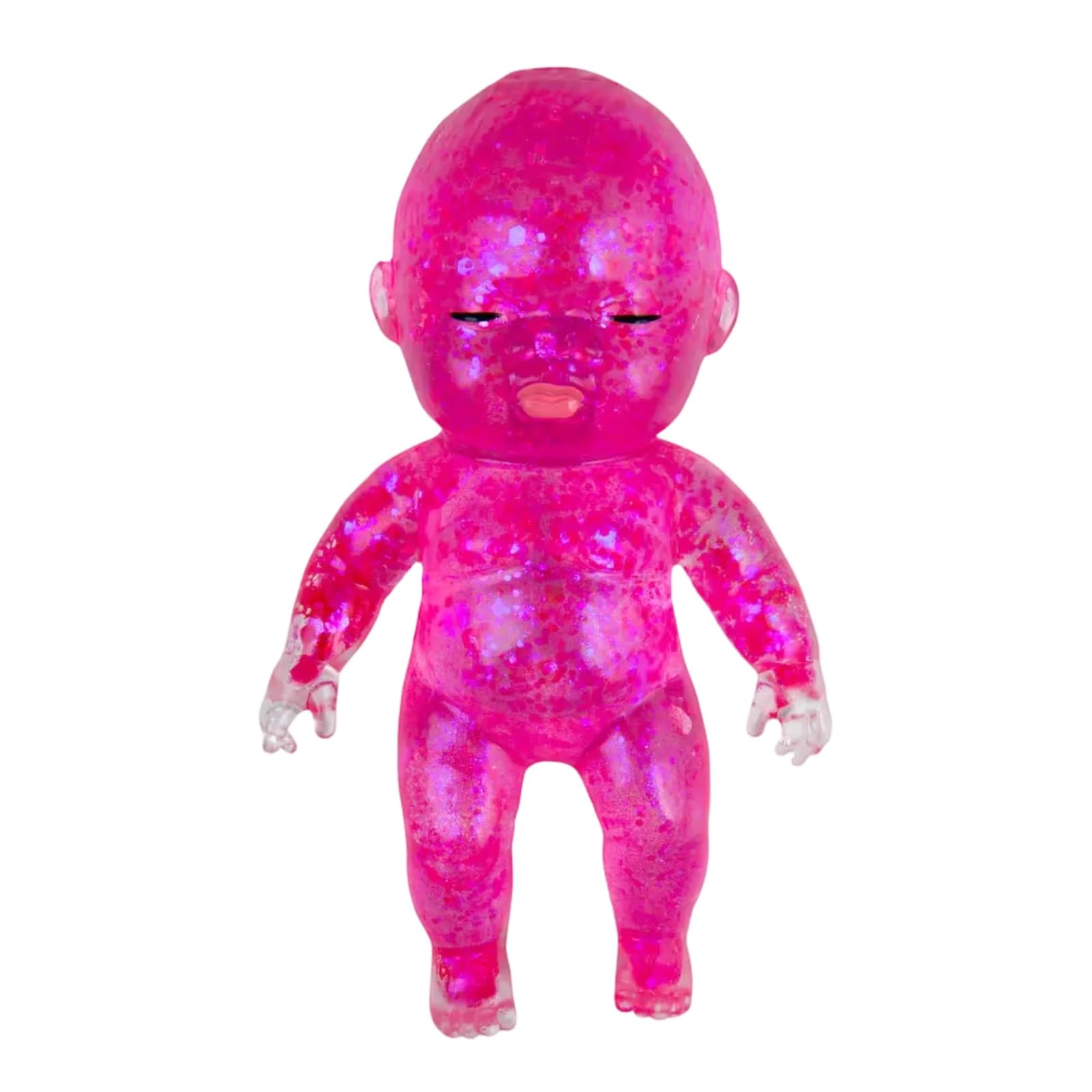 Sparkly Squishy To Stretch, Squeeze, Collect, And Trade - Fun Stress Relief, Sensory And Fidget Portable And Lightweight, For Kids Adults Home Office Work (Hot Pink)