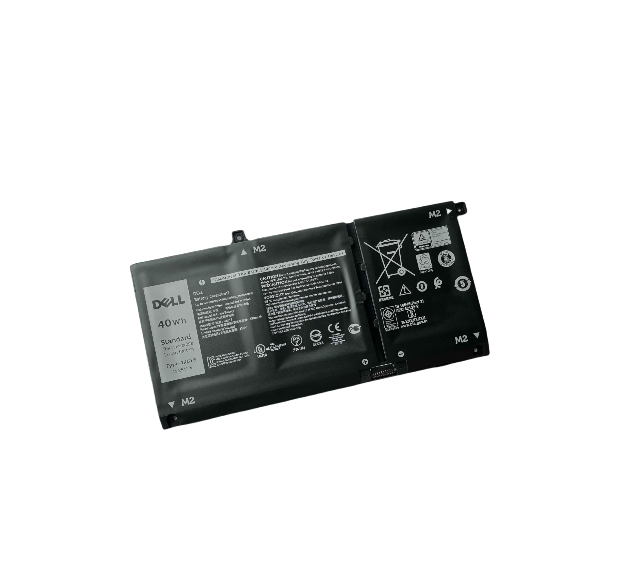 DELL JK6Y6 11.25V 40Wh Battery For Dell Latitude 3120 3140 3410 3510 ,Vostro 5300 5301 5401 5402 5501 5502, Inspiron 5300 5301 5401 5402 5408 5409 5501 5502 5508 5509, Inspiron 5400 2-in-1,5406 2-in-1
