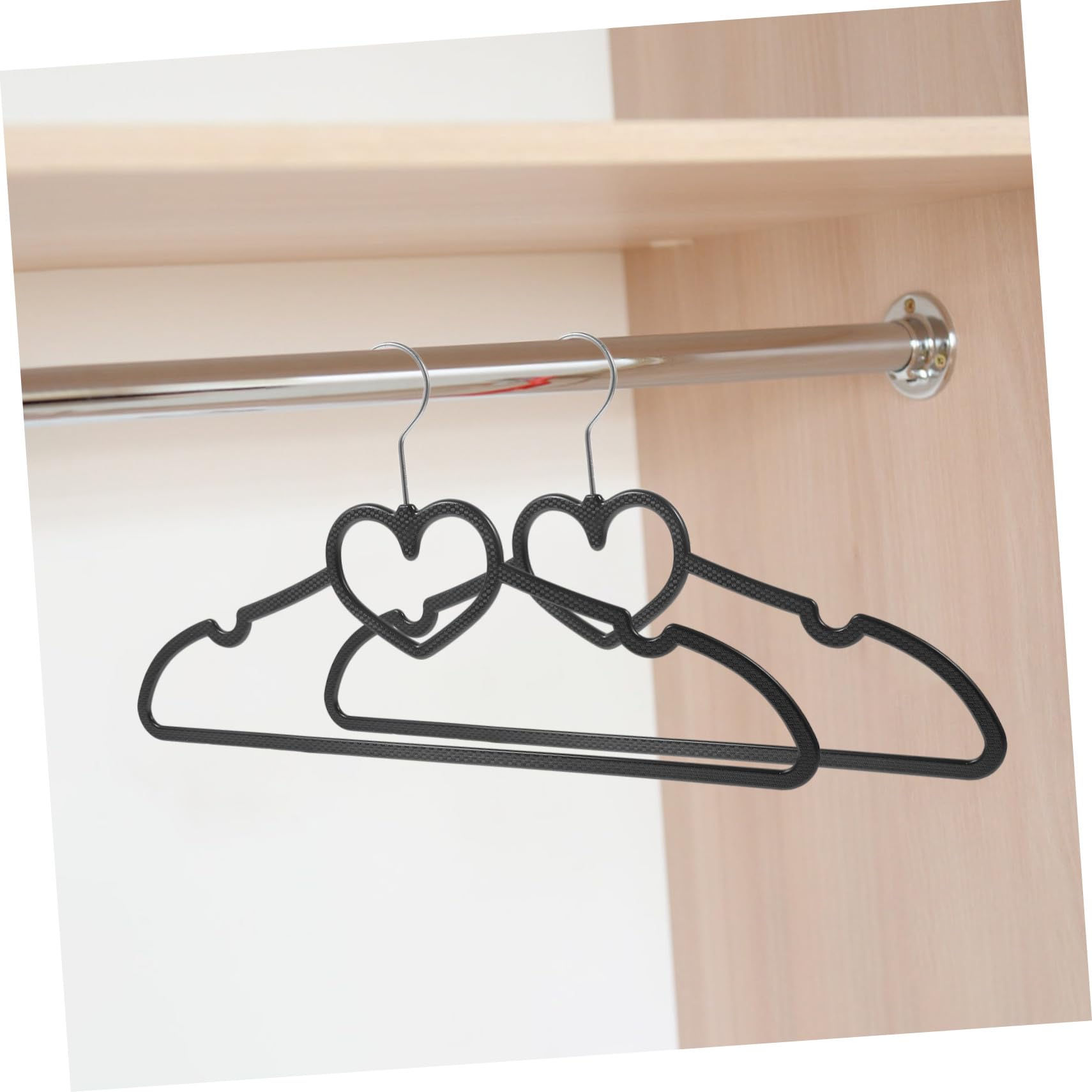 VALICLUD Grucce Antiscivolo Salvaspazio in Plastica Nera 40x23 Cm Per Abiti Pesanti e Maglioni, Set Da 10 Pezzi, Appendiabiti Per Organizzazione Armadio e Lavanderia