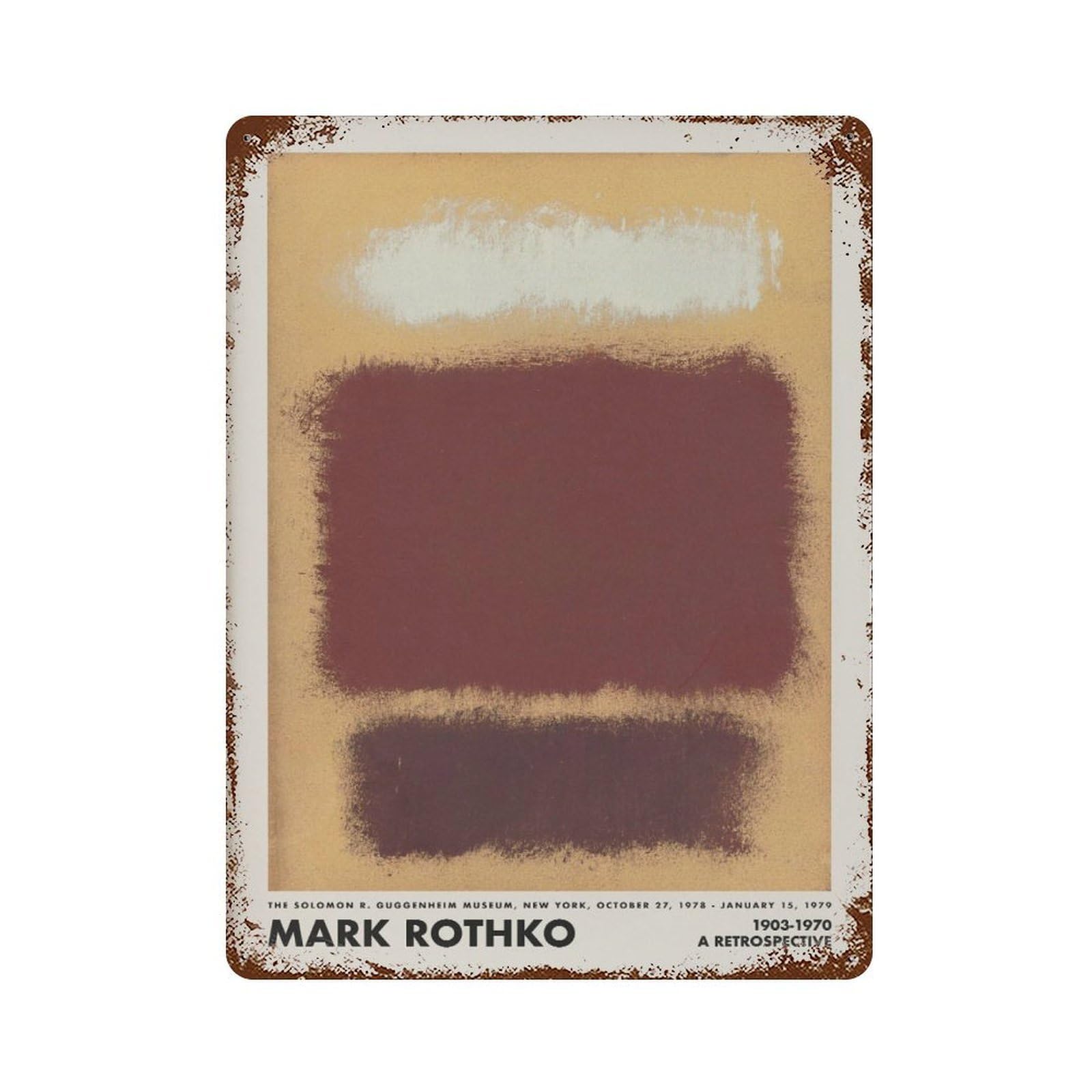 xiaoxiaoshen Mark Rothko Abstract Museum Decor Wall Decor Art Metal Tin Poster Modern Home Decor Art Home Bar Shop Decorations Vintage Sign 40x30cm