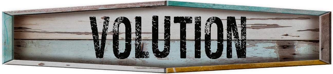 Volution Teal Diamond 8" Shaped Weathered Painted Wood Look Magnet for use on Any Steel Surface