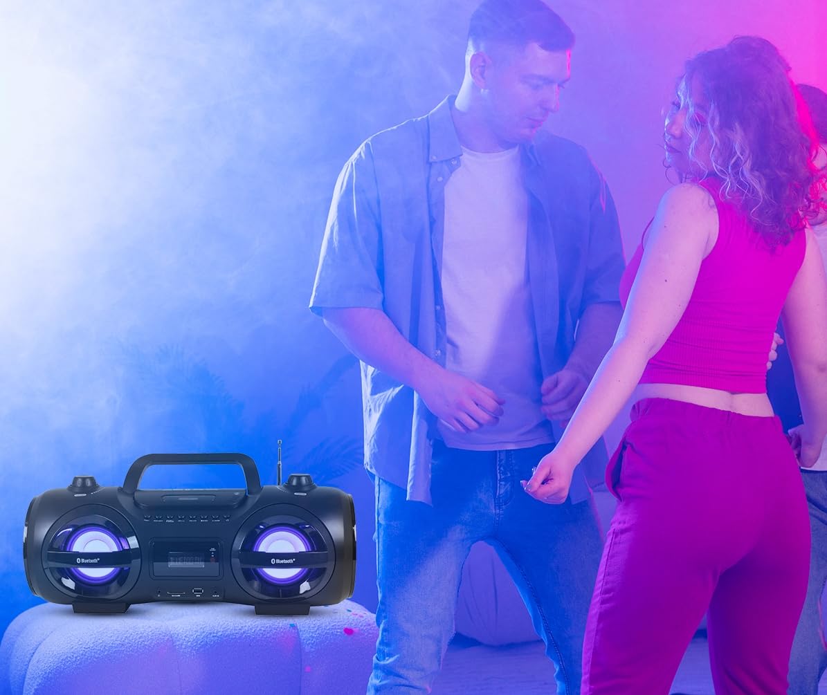 Reflexion CDR900BT Ghetto-Blaster FM AUX, Bluetooth, CD, SD, FM, USB Noir