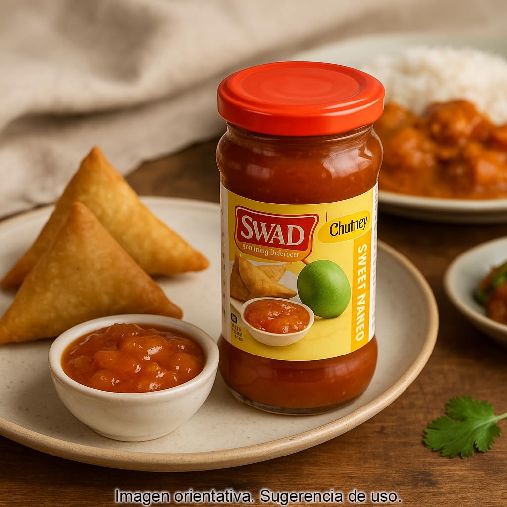 Mango Chutney Dulce 350 g Salsa india agridulce con toque suave de chile
