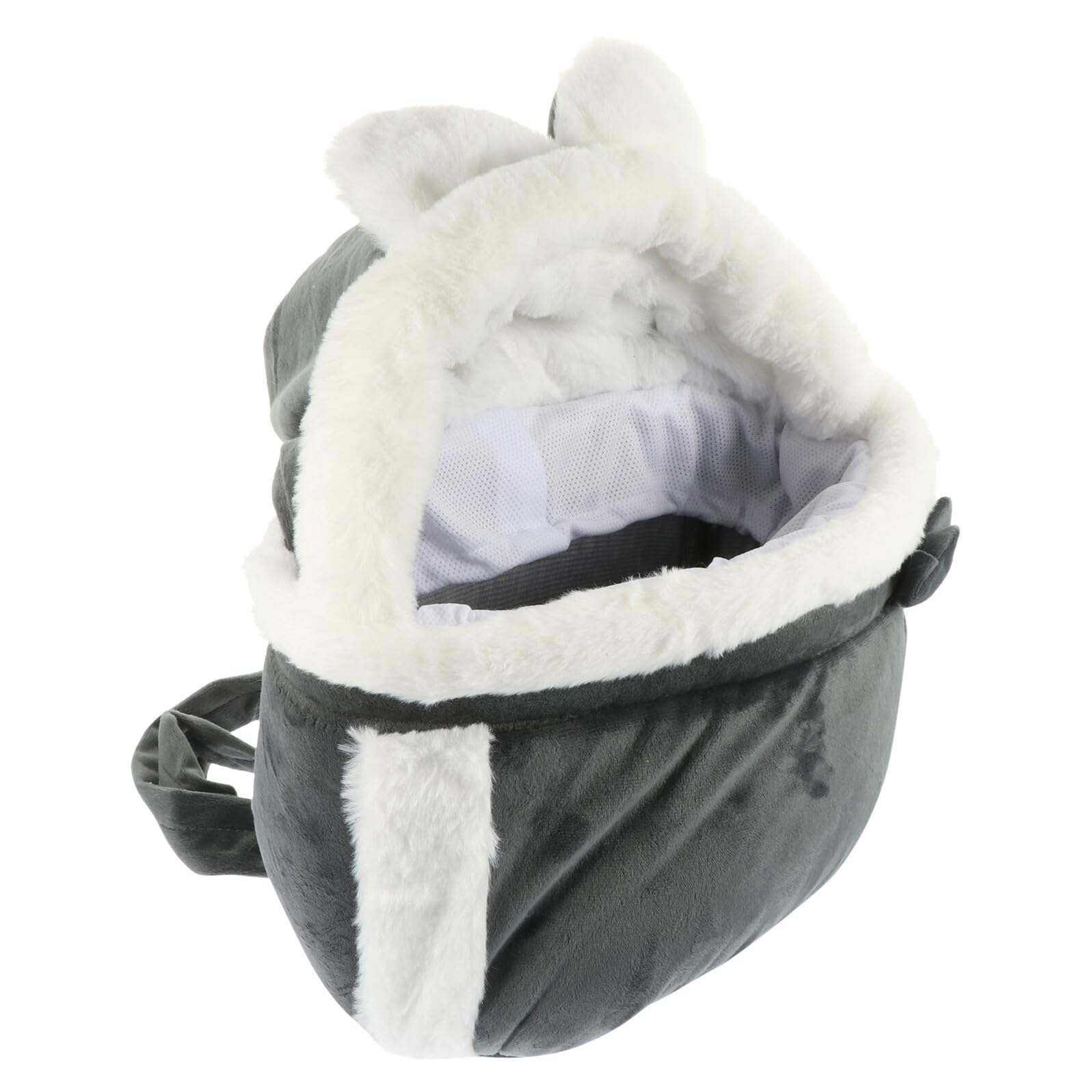 Sac à dos pour chat tissu solide contre le froid nid chaud L gris