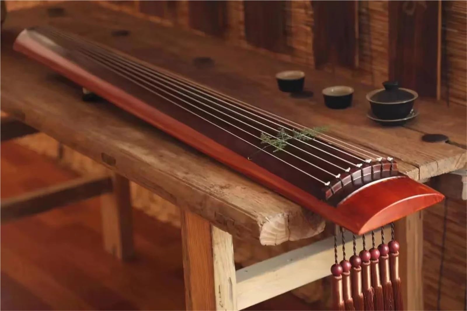 Guqin Ze Starego Drewna Cedrowego (tradycyjny Chiński Instrument Strunowy) Guqin (chińska Cytra)