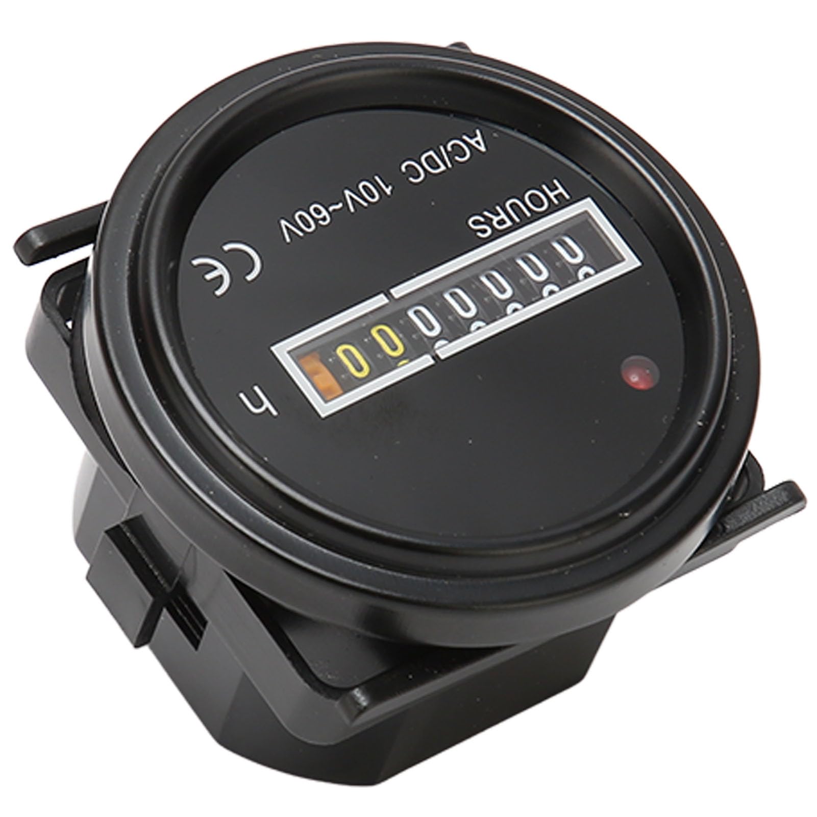 Compteur Horaire de Bateau Robuste Taille Compacte Plastique Compteur Horaire Rond de 2, 4 Pouces de Diamètre pour 10 60V AC ou DC