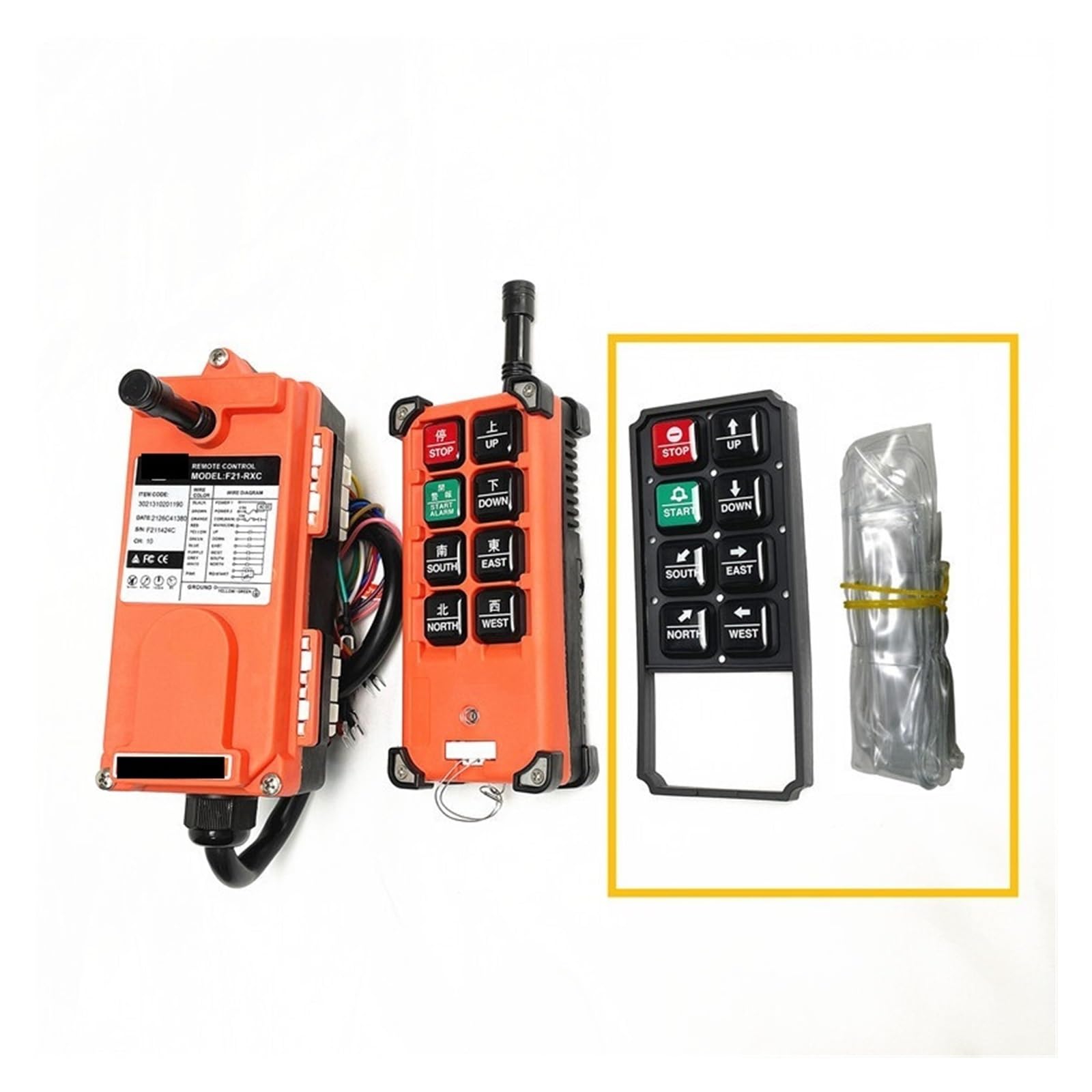 Controllore per gru, Radiocomando wireless for gru industriale F21-E1B for sollevatore for camion 220/380AC(22O UHF EN 1T1R)