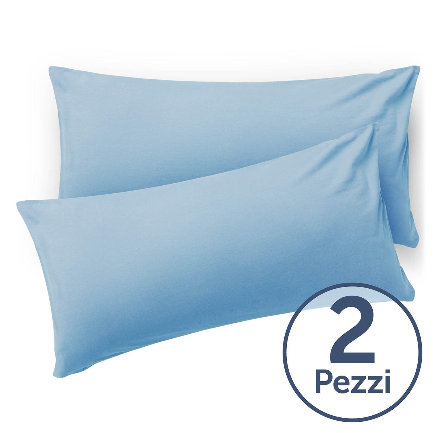 Blumtal Federe Cuscini Divano 40x80 cm - Set di Copricuscini per Divani in Microfibra a 2 Pezzi con Chiusura a Busta, certificati Oeko-Tex, extra morbidi e lavabili - Azzuro Chiaro