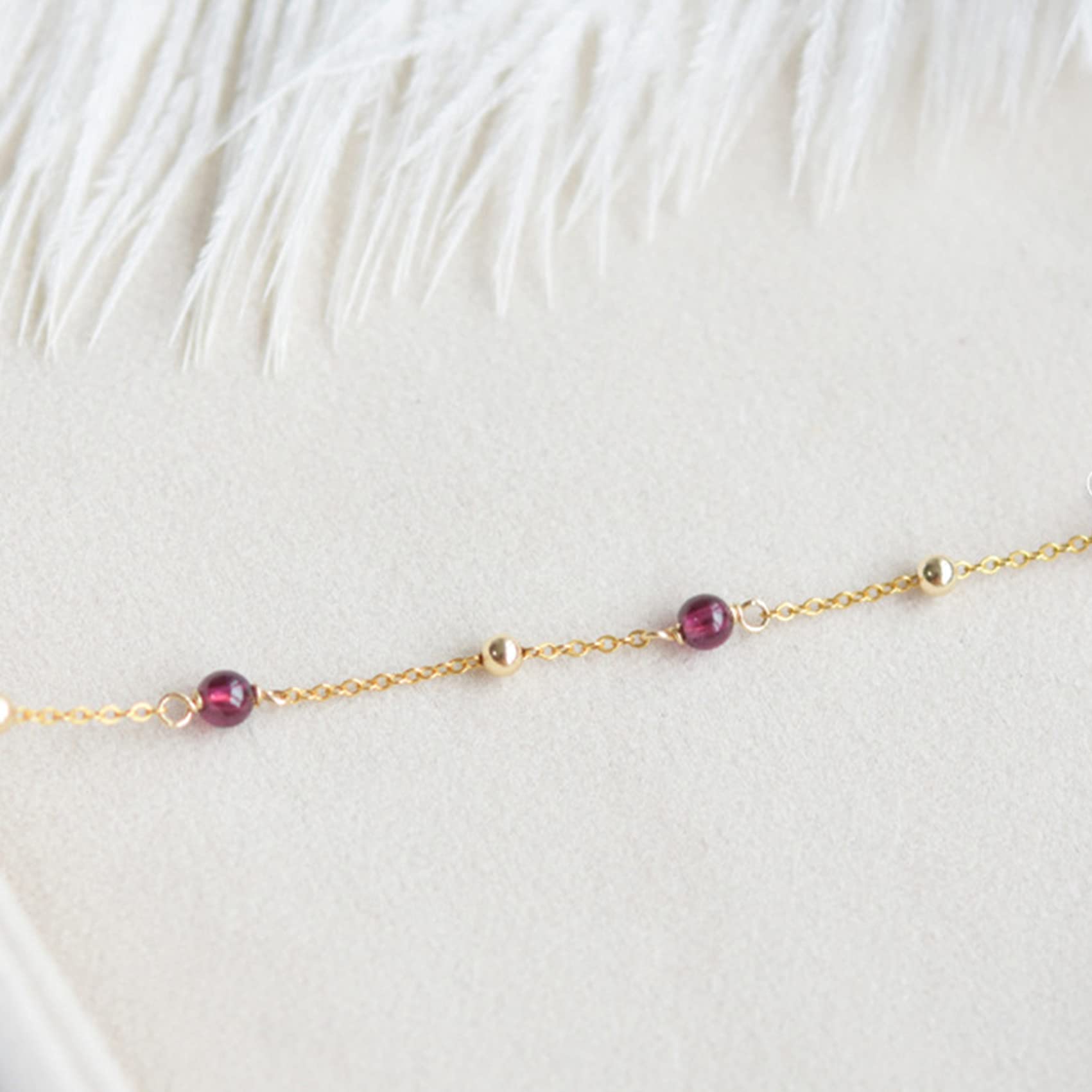Tobillera de cristal Natural para mujer, tobillera con amuleto de la suerte, cuentas de transferencia de granate, pulsera de vacaciones para niñas, atrae dinero, prosperidad, suerte, cinabr