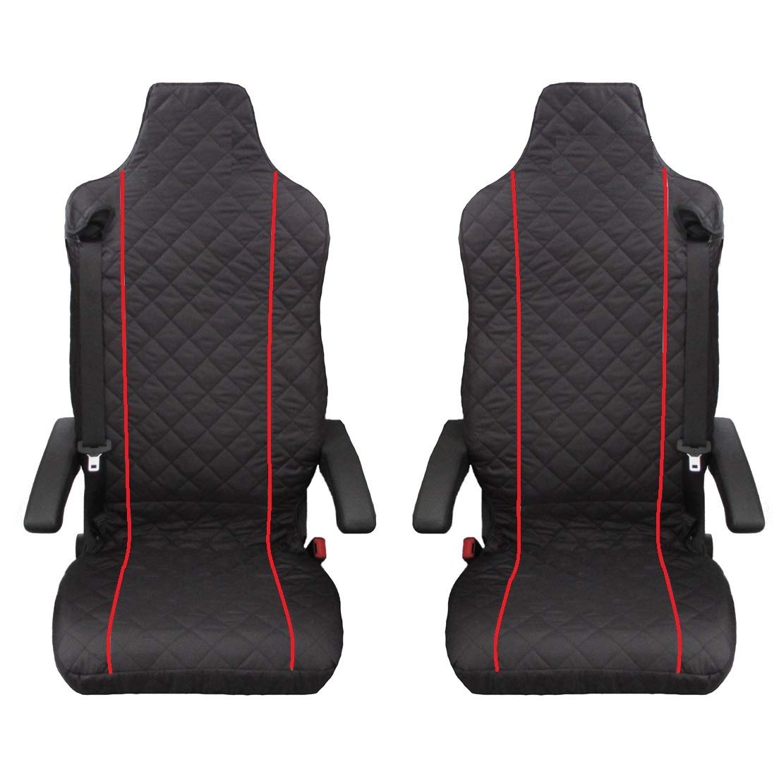Funda para Asiento DE Coche, Ribetes Rojos, 2 Unidades, para Renault T, Renault C