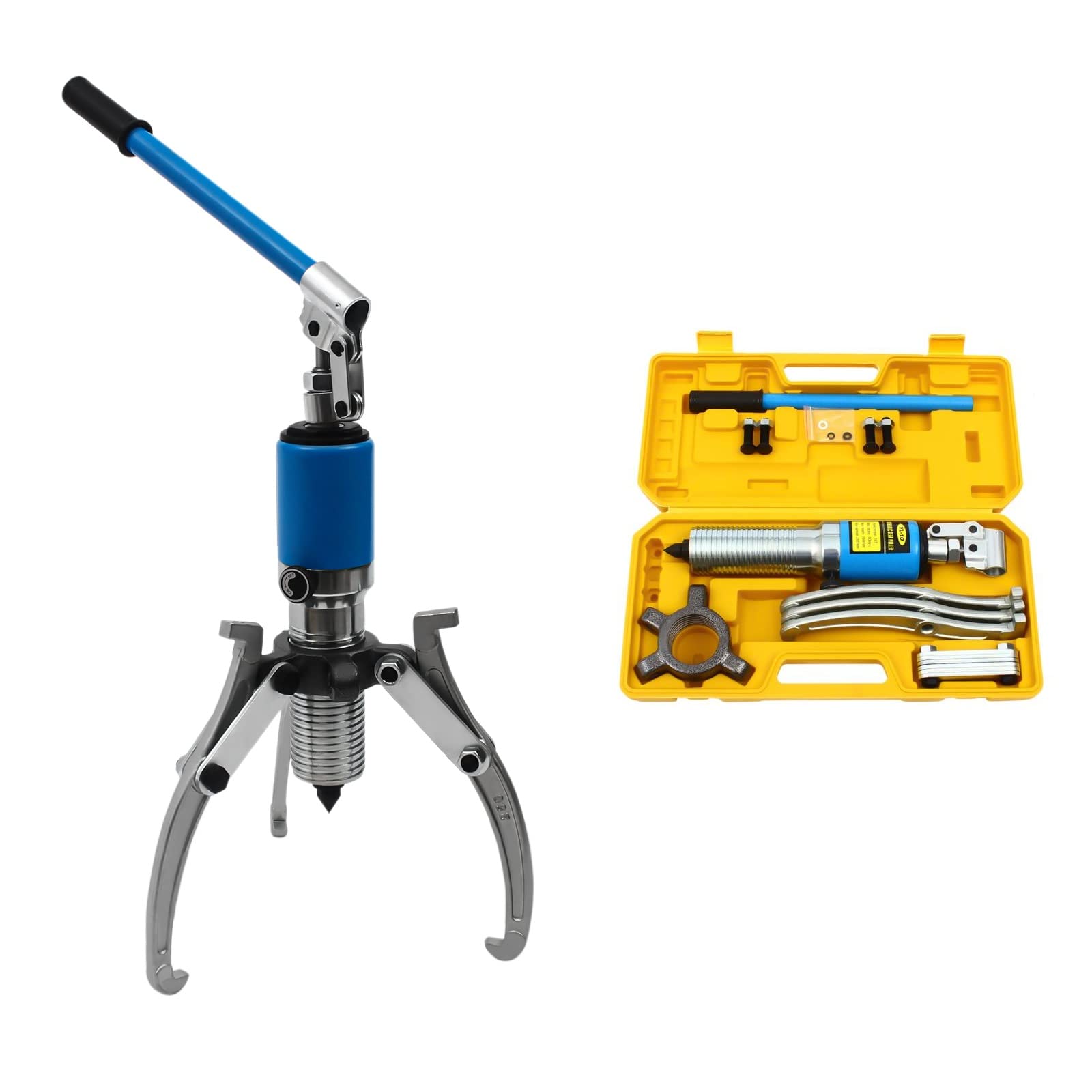 Mophorn 10 Ton Hydraulic Gear Puller Adjustable 3 Jaws Wheel Bearing Pulling Separator 3 In 1 Pump Oil Tube Drawing Machine Wheel Bearing Hub Removal Tool W Case