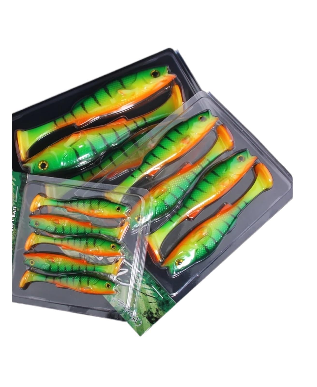 Leurre de pêche à la Perche Vigour 7 cm 11 cm 14 cm Leurre Souple Shad UV-Active Wobble Craft Rubber Fish Swimbait