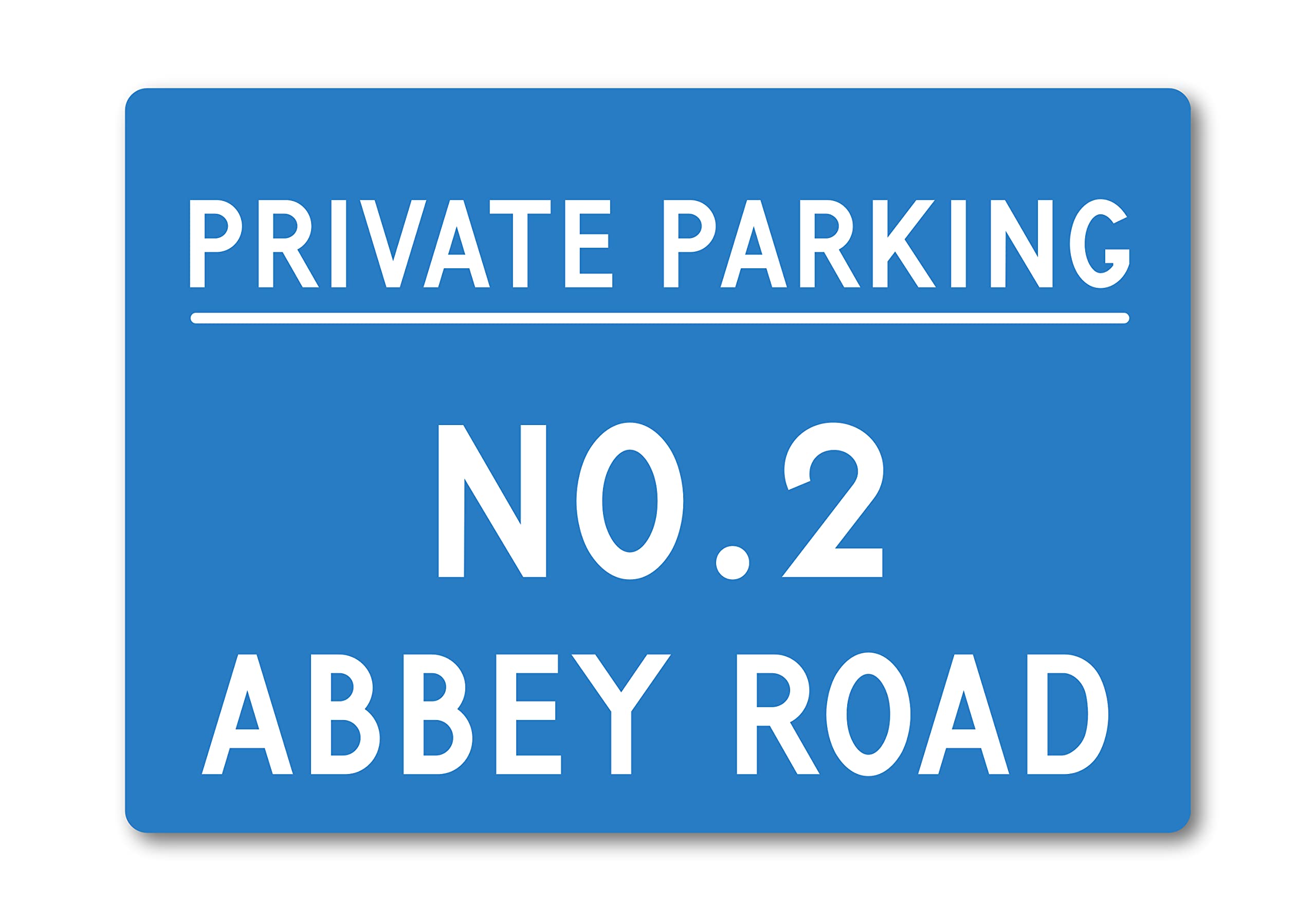 Personalised Metal Private Parking Sign. Perfect for Driveways, Garages, Keeping Disabled Access Clear Custom House Number and Street Name (A5 (197mm x 141mm), Blue)