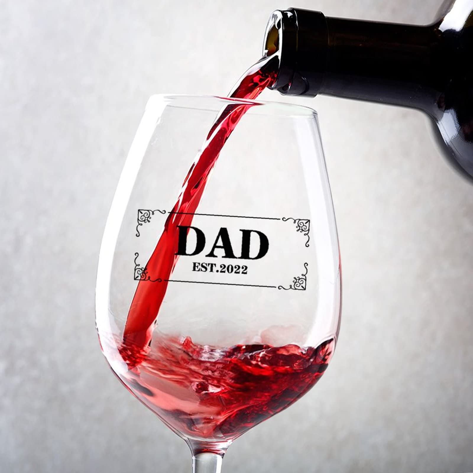 Verre à vin rouge personnalisé pour couple anniversaire mariage homme femme 481,9g