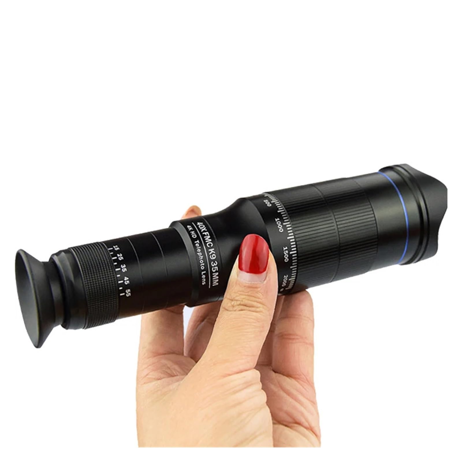 Teleskop Z Zoomem HD 40X Teleobiektyw Monokularowy Obiektyw Aparatu Telefonicznego Mini Metalowy Mobilny Do Turystyki Kempingowej Mocny Okular I PowięKszenie(B)