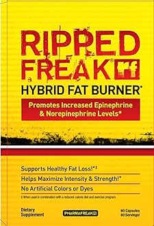 Pharmafreak Ripped Freak | Thermogenic & Metabolic Support | Energy & Focus for Training | Green Tea, Green Coffee & Plant Extracts | 60 Vegan Capsules