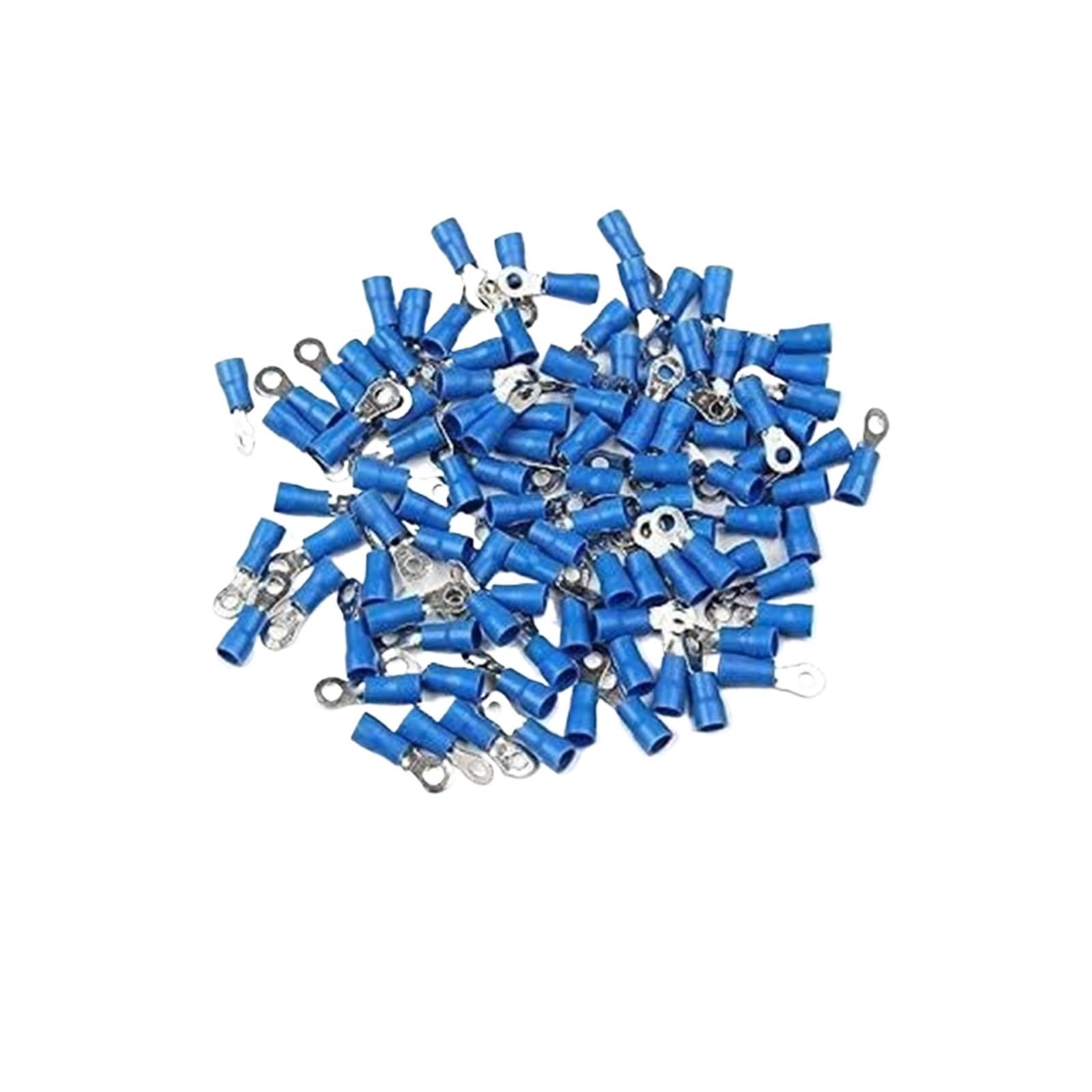 Netzwerkkabeltester, RV2-3.2 Blaue Ringkabelschuhe, isolierte elektrische Drahtkabel-Crimpverbinder, 16–14 AWG, Kit M3/M4/M5/M6/M8, kompakt und leicht,für Netzwerkkabel