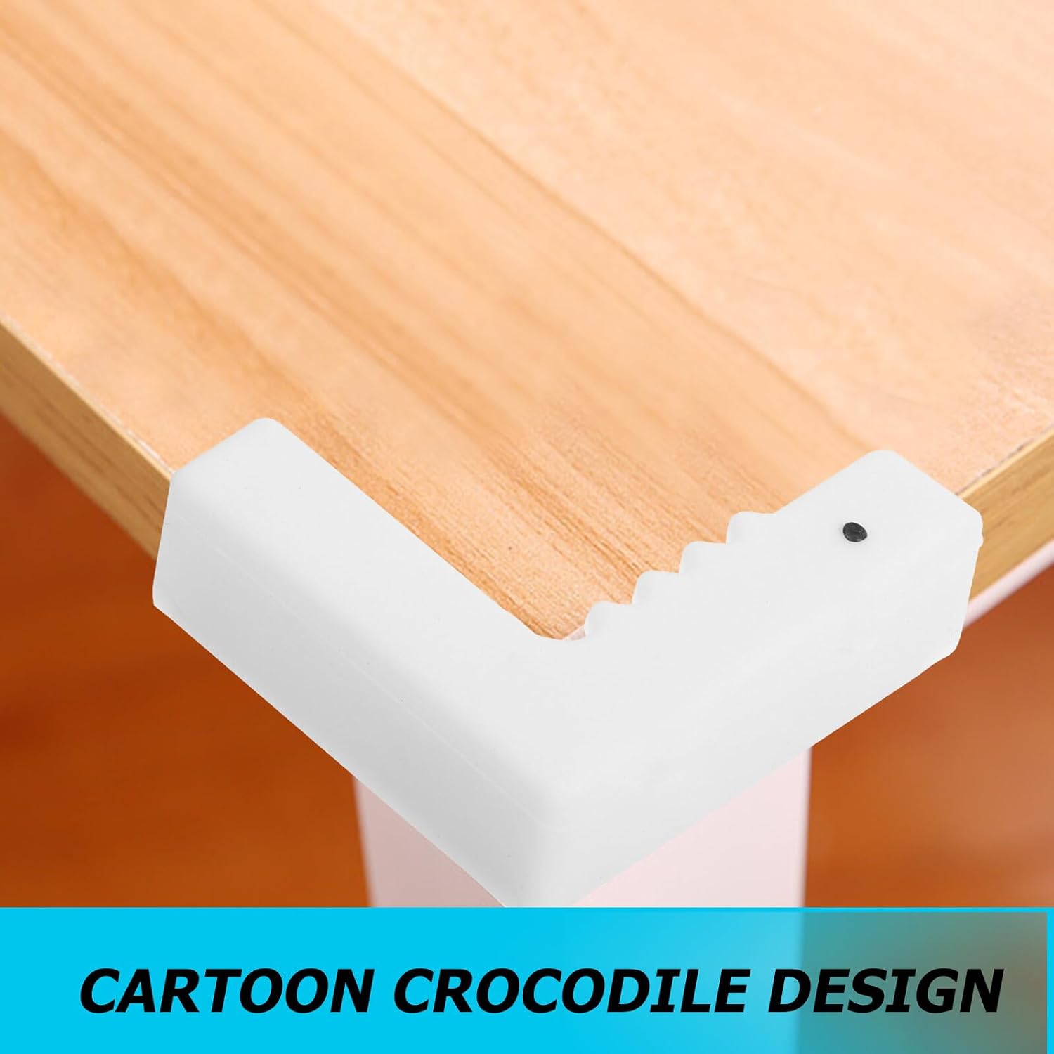 4pcs Table Corner Protectors for Home Safety Soft Silicone Edge Corner Guards and White Furniture Bumpers