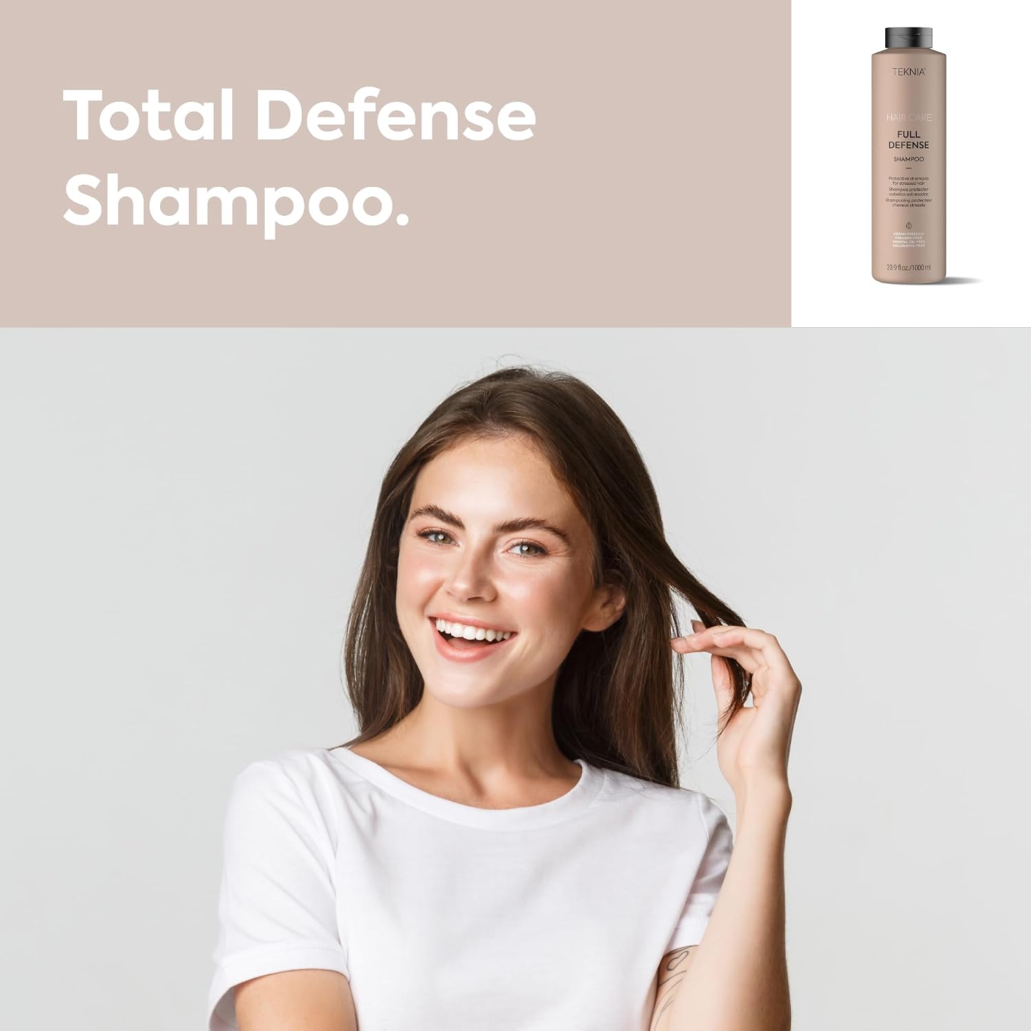 LAKMÉ Teknia Full Defense Shampoo, Protective Shampoo for Pollution & UV Rays, 33.8 Fl Oz