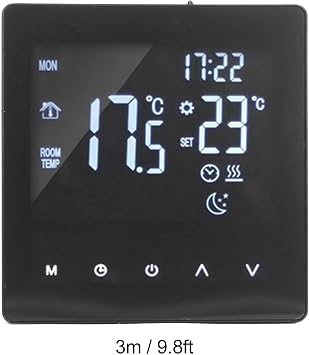 Smart Thermostat, Remote Control, Touch Screen, Programmable, Energy Efficient, Compatible with Tuya App, Tmall Genie and Xiaodu, for Home, Office, Hotel (WiFi)