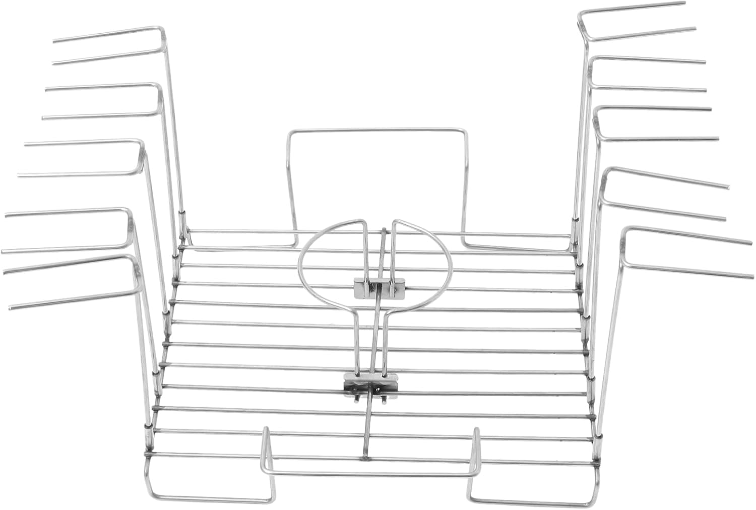 HANABASS 1pcs Chicken Roaster Rack for Grill Stainless Steel Drumstick Holder Airflow Design for Barbecue and Beer Can Chicken Easy to Use and Detachable for Storage