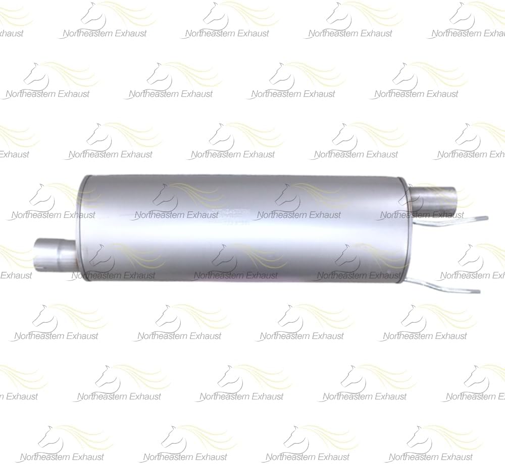 Exhaust Muffler Compatible for 2015-2019 Ford Transit-250 3.7L | Stainless Steel | Northeastern Exhaust | Free Clamps Included | Automotive Replacement Part | Direct-Fit