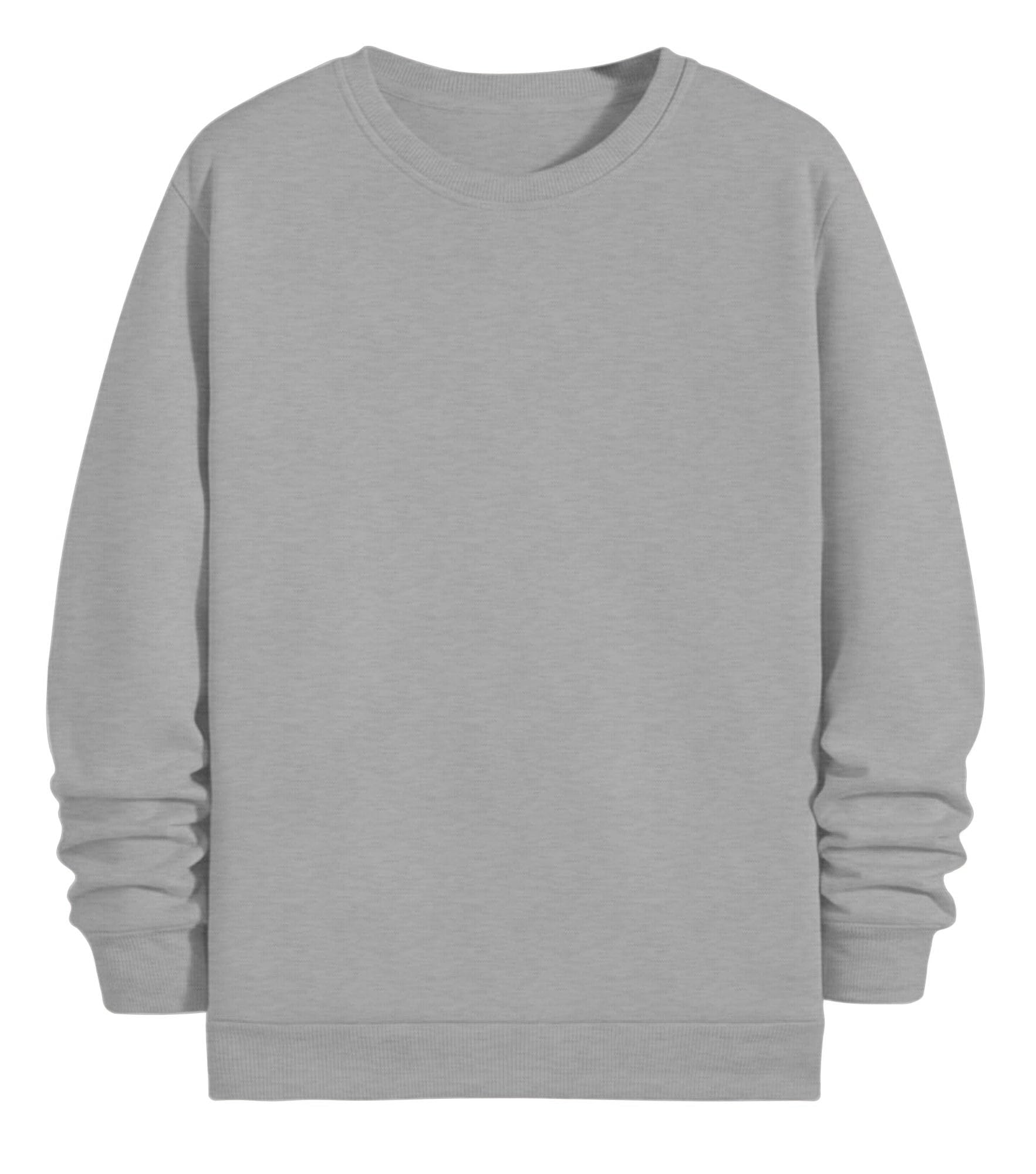 the blazze Women’s Fleece Stretchable Full Sleeves Sweatshirt Regular Fit Round Neck Casual Winterwear for Girls and Womens VBW5 7800 34 Gry-picture-41