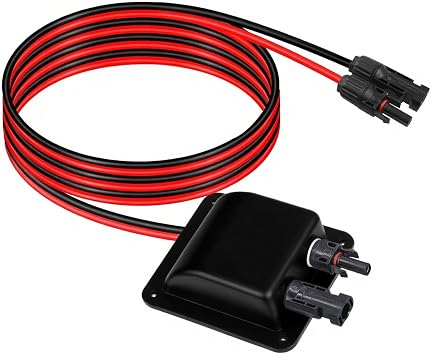 Solar Panel Extension Cable   2m 10AWG Wire with Connector, Entry Gland Adapter for Efficient Photovoltaic System Setup