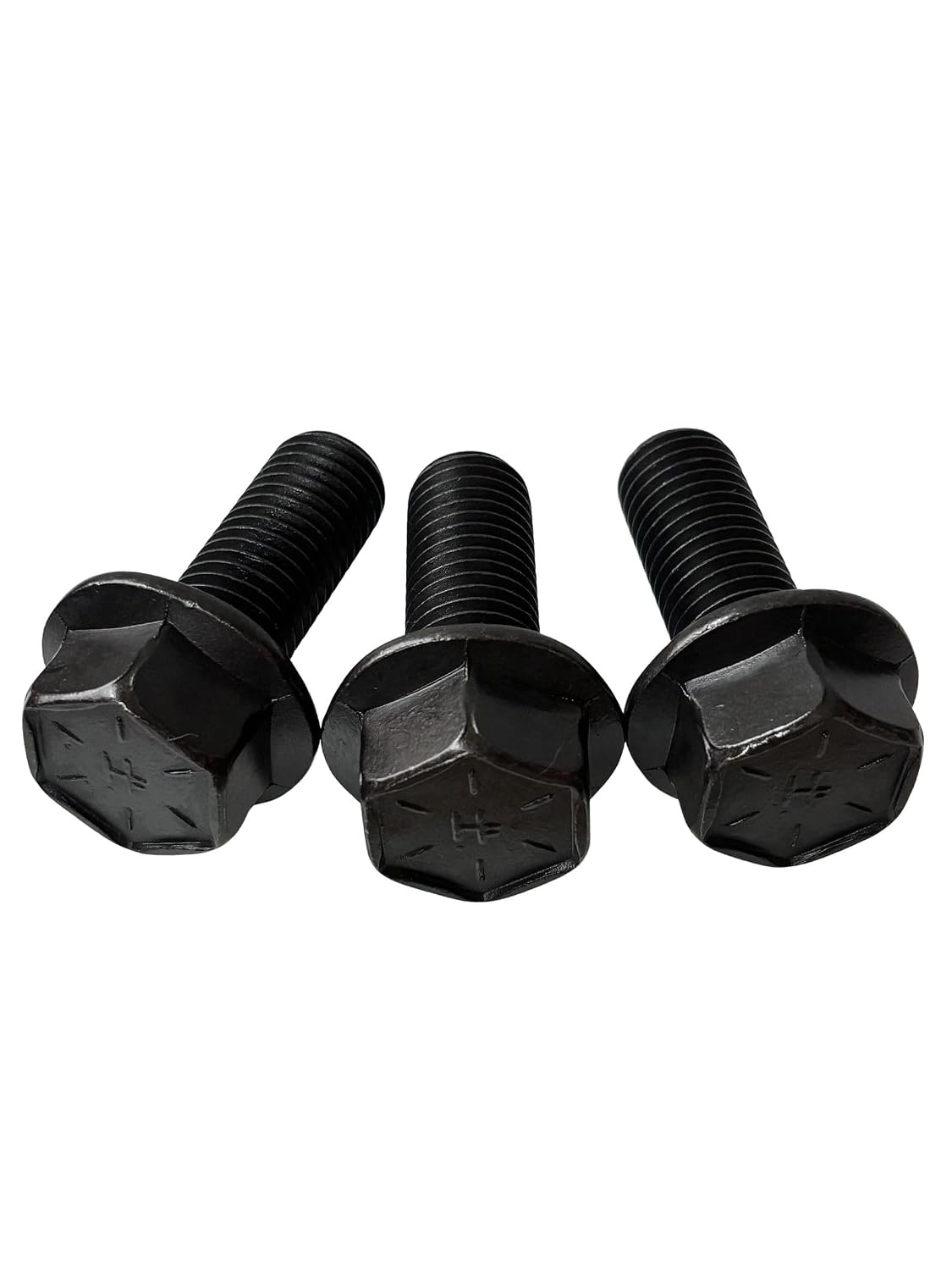 (10 Pieces) 3/4-10x2 Grade 8 Hex Flange Bolts Screws UNC Coarse Full Threads Zinc Phosphate & Oil