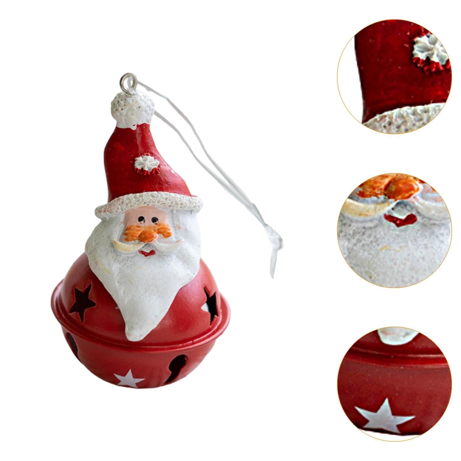 SM SunniMix 3X Christmas Tree Decoration Decorative Bell 2x3.1inch Versatile for Holiday Decor Crafting Lightweight Resin Figurine