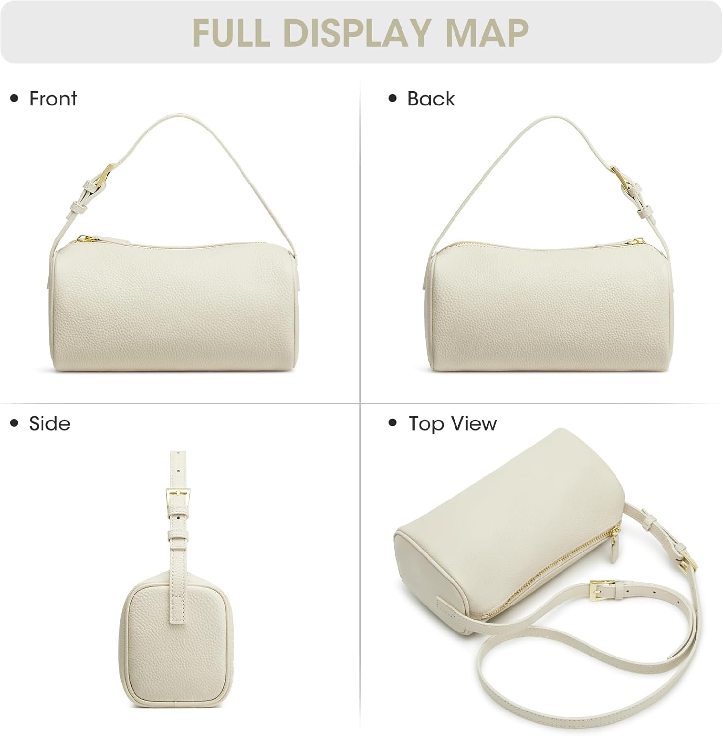 Kattee Top Grain Leather Crossbody Bags for Women, Crossbody Purses for Women, Small Hobo Bags with Adjustable Strap - Image 7