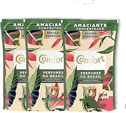 Comfort Amaciante Concentrado Perfumes do Brasil, Edição Especial, Óleo de Argan, 810ml, kit com 3