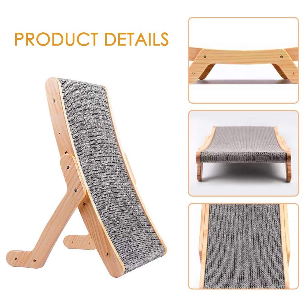 Cama De Salón Rascador para Gatos, Poste Rascador Vertical De Cartón para Gatos, Protector De Muebles con Almohadilla Rascadora De Cartón Ondulado para Gatitos De Interior, Juguete para Adultos