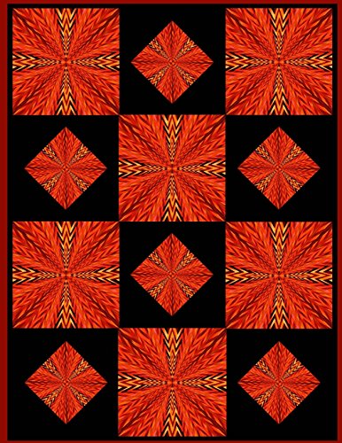 Quilts Patterns Burst Of Color Notebook: Abstract Art Journal for Teachers, Students, Office - College Ruled, 200 Lined Pages, (8.5 x 11)