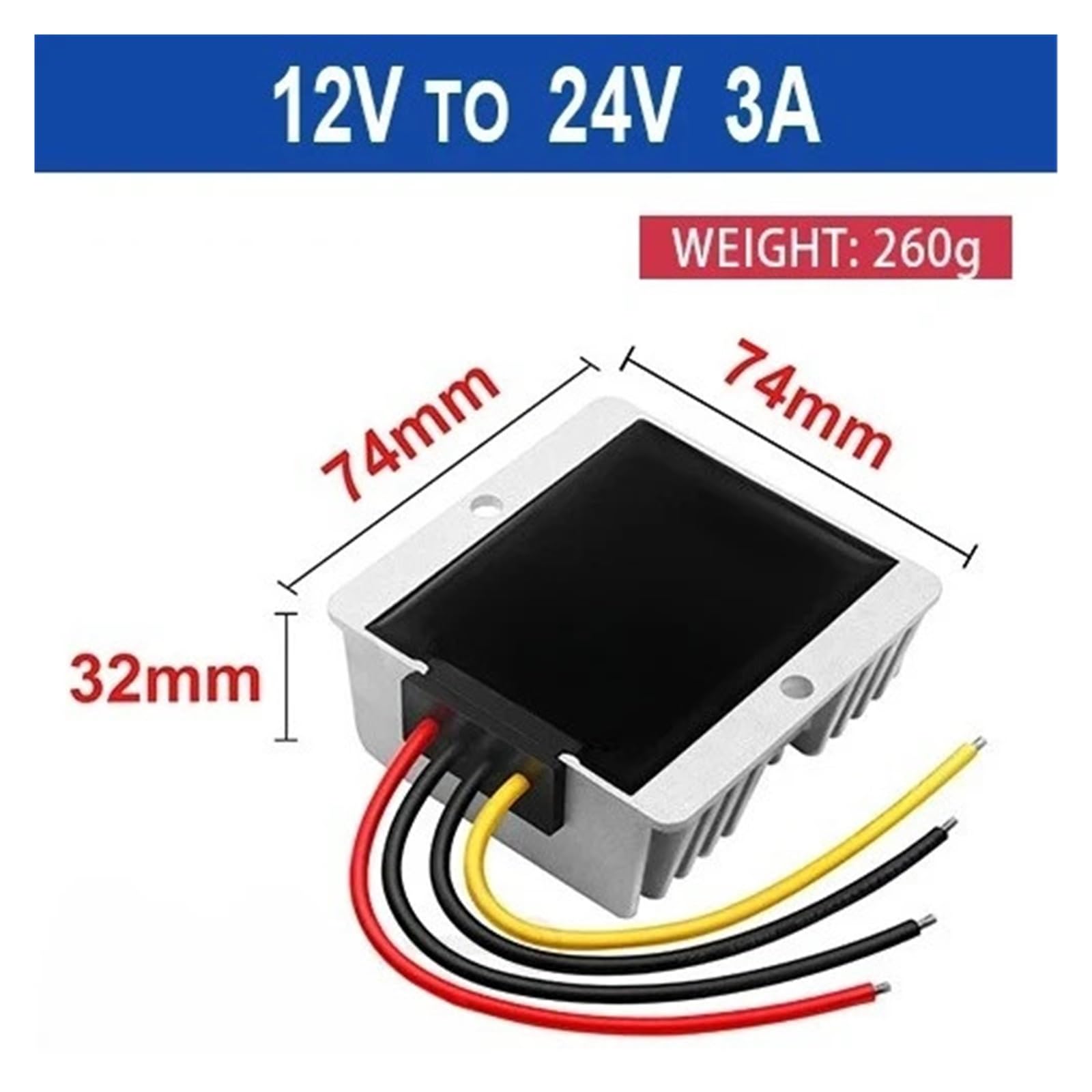 Convertitore DC DC da 12 V a 24 V 20 A, stabilizzatore di Tensione, regolatore di Tensione da 12 a 24 Volt, modulo Boost