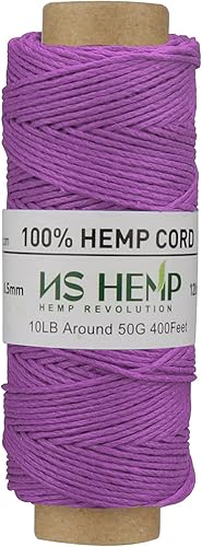 Miniatura 10 de NS HEMP 100% cordón de cáñamo, fabricación de joyas, 0.020in, 393.7ft (400 pies) (09 rosa oscuro)