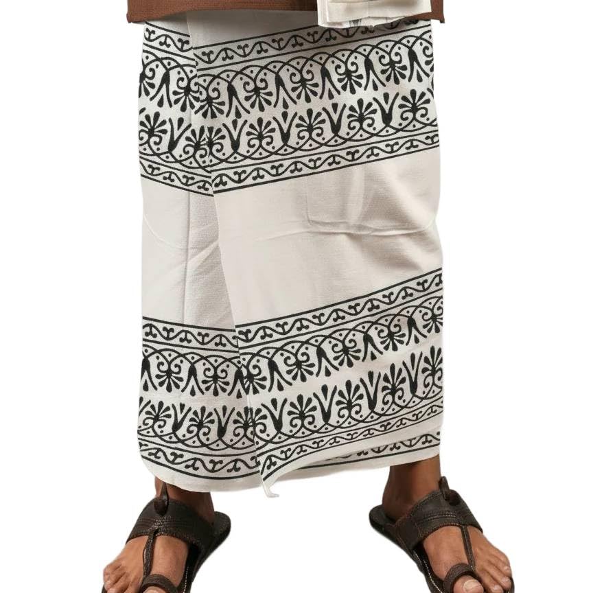 niira Kora Khadi Dhoti Lungi for Men | Traditional Veshti Pancha Wrap | Lightweight Ethnic Wear for Festivals, Ceremonies & Daily Comfort-picture-46