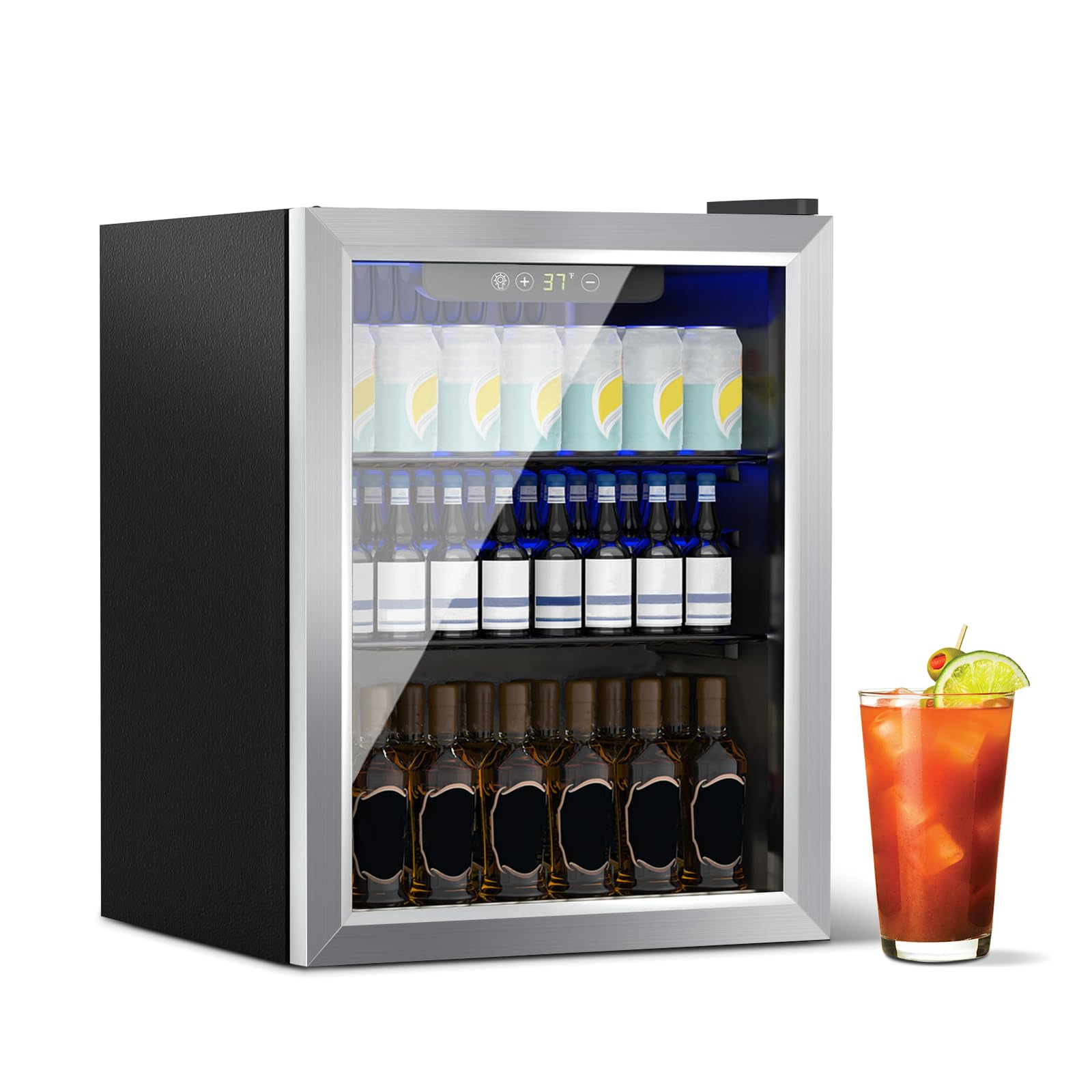 Doghly BRS 1.7 cu ft Wine Cooler Silver